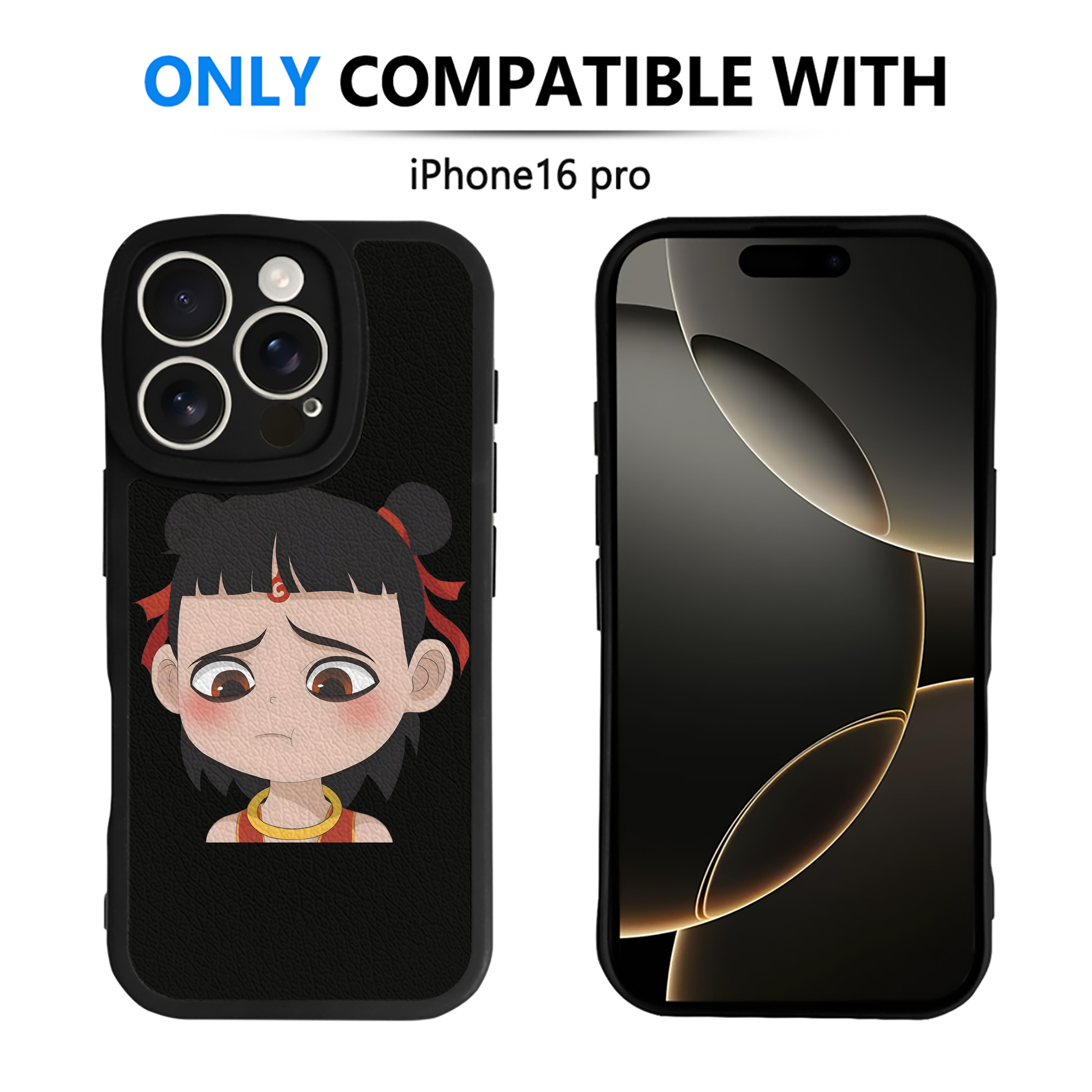 （画像用） Ne Zha 2 ナタ 魔童の大暴れ 【iPhone 16シリーズ対応】シリコンスマホケース（レザー調） 材質：シリコン